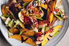 Roasted sweet potato and fig salad