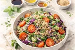 Buckwheat and red cabbage salad